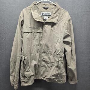 Columbia Omni-Shield Men’s Lightweight Full-Zip Jacket Size L Khaki Windbreaker
